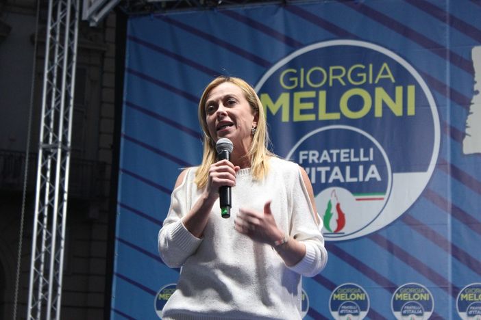 comizio Giorgia Meloni per Damilano