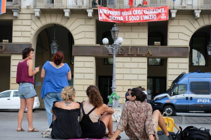 Un momento della protesta del 25 luglio