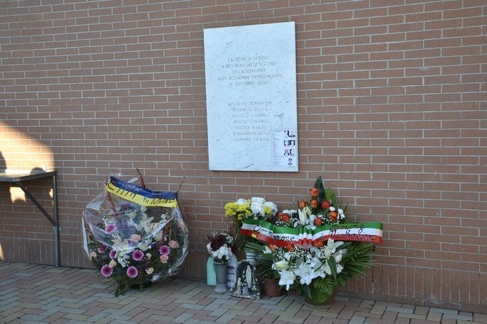 A Nichelino il ricordo di Bruno Santino e della tragedia Thyssen (FOTO)