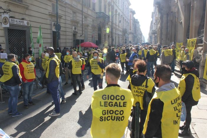protesta dei lavoratori gioco legale protesta dei lavoratori gioco legale