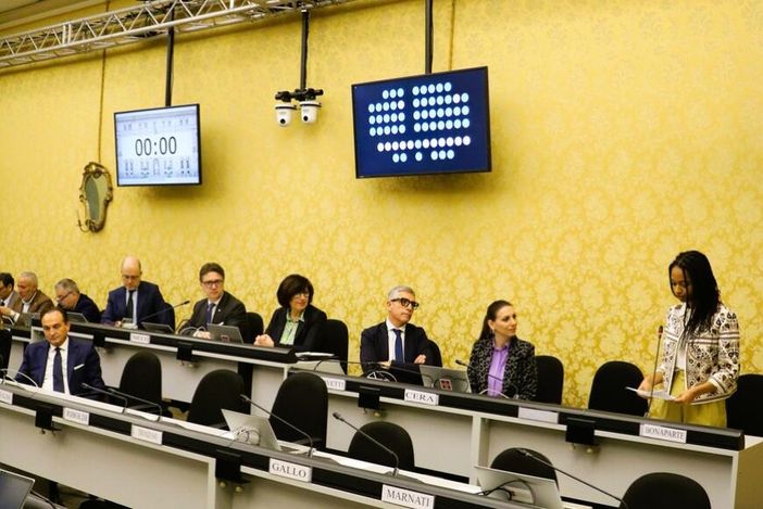 Il presidente del Consiglio regionale Davide Nicco in aula Il presidente del Consiglio regionale Davide Nicco in aula