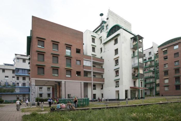 Immagine di archivio di case popolari Immagine di archivio di case popolari