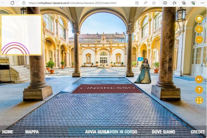 Palazzo Lascaris, online il Virtual tour mentre proseguono i lavori di risanamento