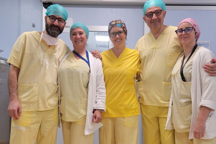 Infermieri e anestesisti dell'ospedale Santa Croce di Moncalieri