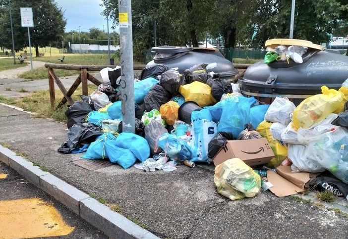 Rifiuti abbandonati a Moncalieri (foto d'archivio)