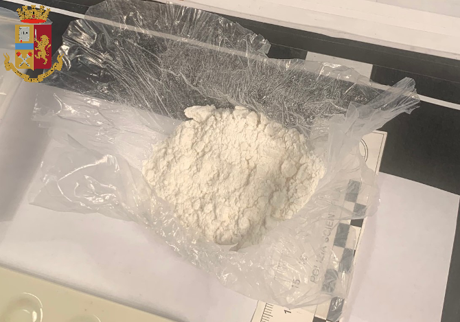 la cocaina ritrovata dalla Polizia