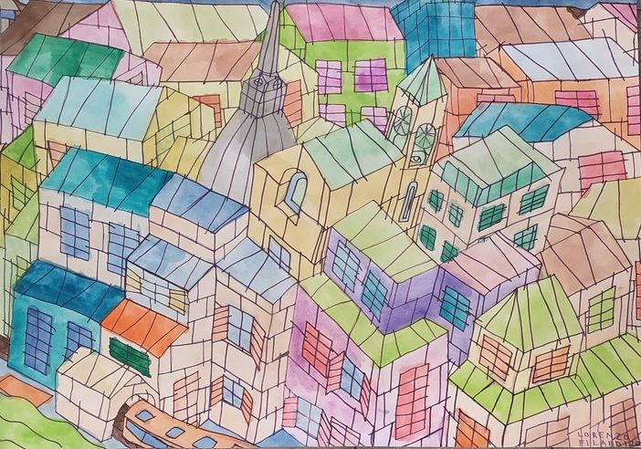 Torino, acquerello di Lorenzo Filardi, ciriacese, classe 1995