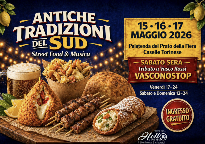 Caselle Torinese vi aspetta con lo Street food e la Musica di “Antiche Tradizioni del Sud”