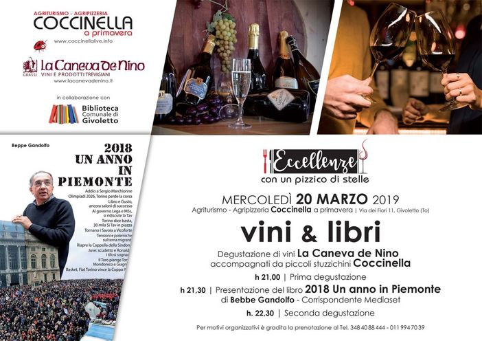 Libri e Vini, Beppe Gandolfo presenta &quot;Un anno in Piemonte&quot; a Givoletto