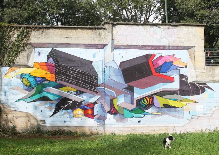 L'omaggio artistico di Etnik ai bambini della scuola primaria Margherita di Savoia di Torino