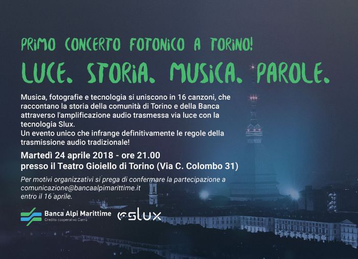 Teatro Gioiello: arriva il primo concerto fotonico a Torino