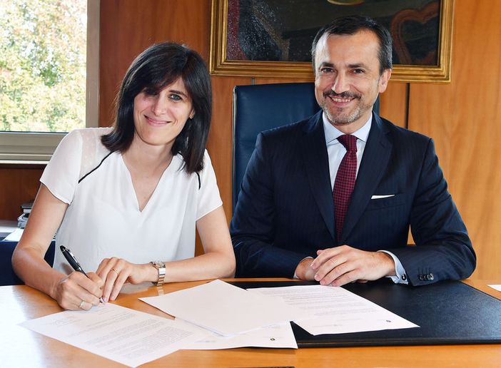 Il presidente Dario Gallina e la sindaca Chiara Appendino in una foto d'archivio Il presidente Dario Gallina e la sindaca Chiara Appendino in una foto d'archivio
