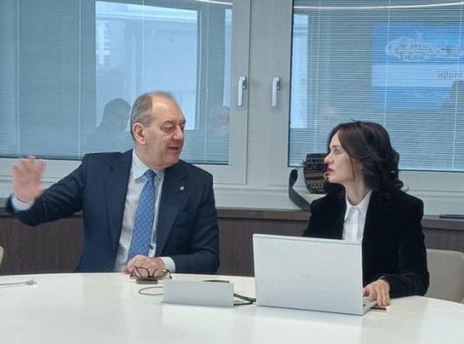 Federica Barbero col senatore Patrizio Giacomo La Pietra