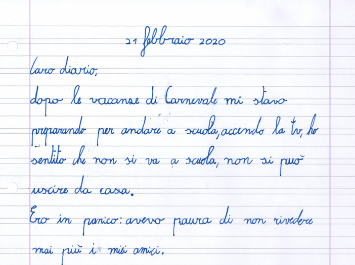 quaderno di scuola elementare con tema