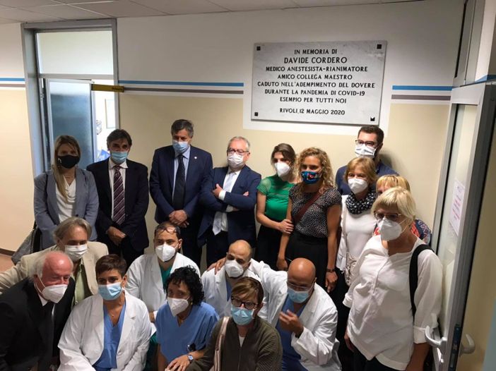 La rianimazione dell'ospedale di Rivoli intitolata al dottor Davide Cordero La rianimazione dell'ospedale di Rivoli intitolata al dottor Davide Cordero