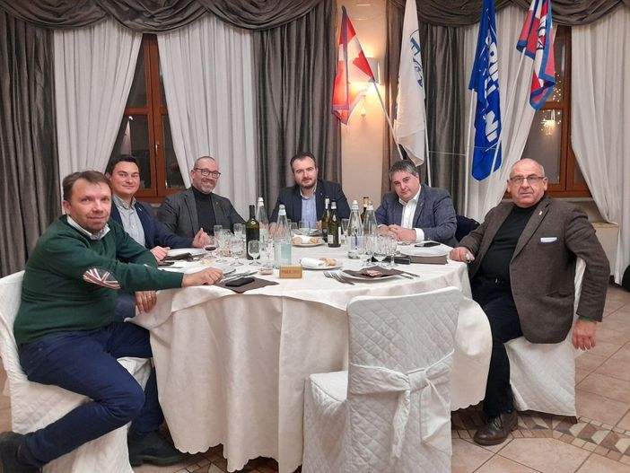 Un momento della cena