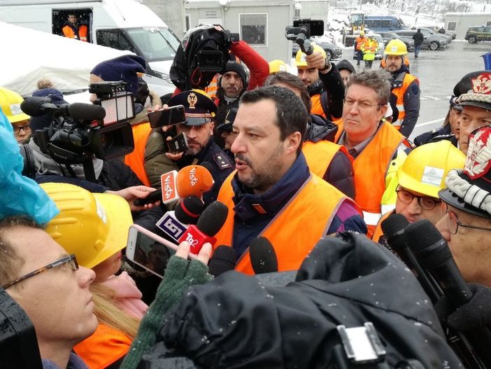 Matteo Salvini al cantiere Tav il 23 luglio 2019 Matteo Salvini al cantiere Tav il 23 luglio 2019