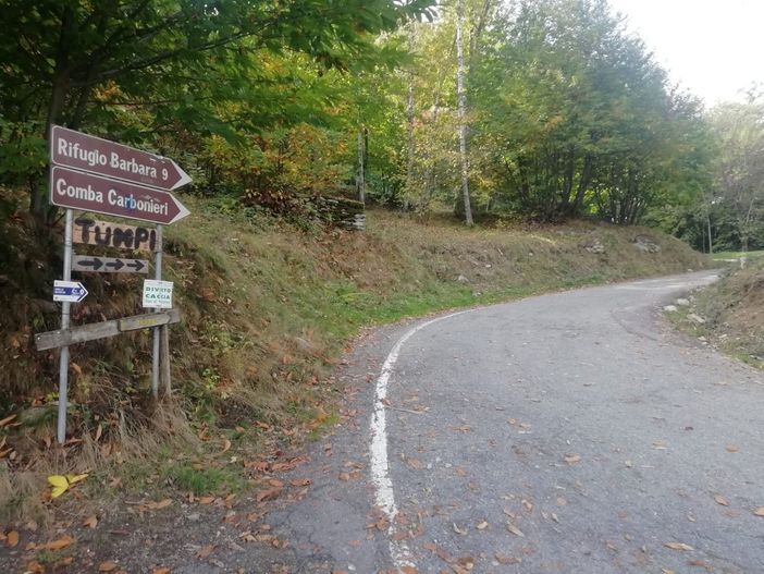 La strada per la Comba Carbonieri