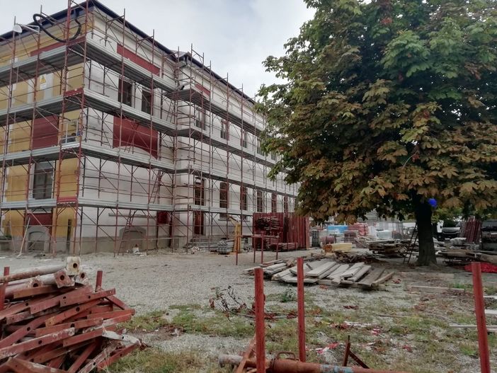 I lavori antisismici dello scorso anno alle elementari di Bricherasio