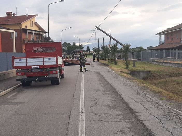 Tetto staccato a Cercenasco