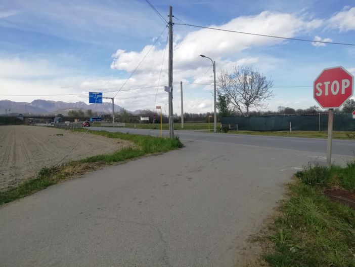 L’incrocio tra via Chisonetto e la 589