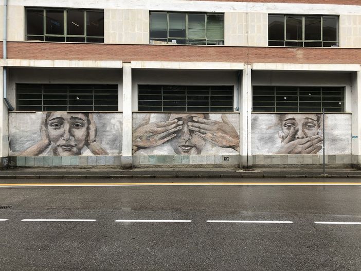 Il murale ripristinato