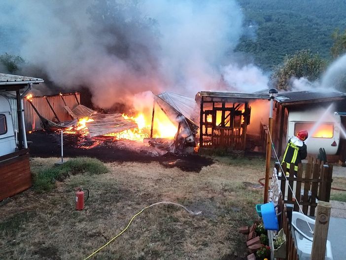 L'incendio di stamattina a Villar Pellice L'incendio di stamattina a Villar Pellice
