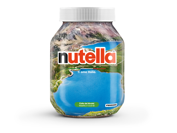 Immagini dei laghi Iren riprodotti sui vasetti Nutella Immagini dei laghi Iren riprodotti sui vasetti Nutella
