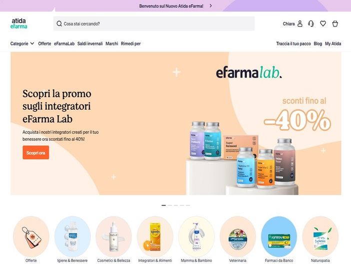 Salute e bellezza a portata di click: sul nuovo sito di Atida eFarma oltre 60.000 prodotti dedicati al benessere Salute e bellezza a portata di click: sul nuovo sito di Atida eFarma oltre 60.000 prodotti dedicati al benessere