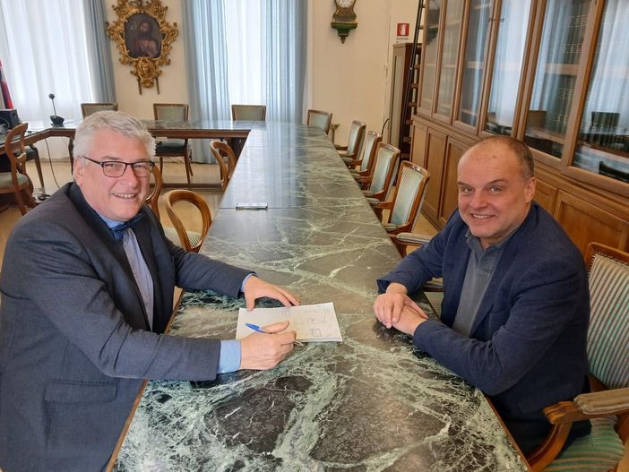 Incontro tra il rettore Geuna e il commissario Schael Incontro tra il rettore Geuna e il commissario Schael