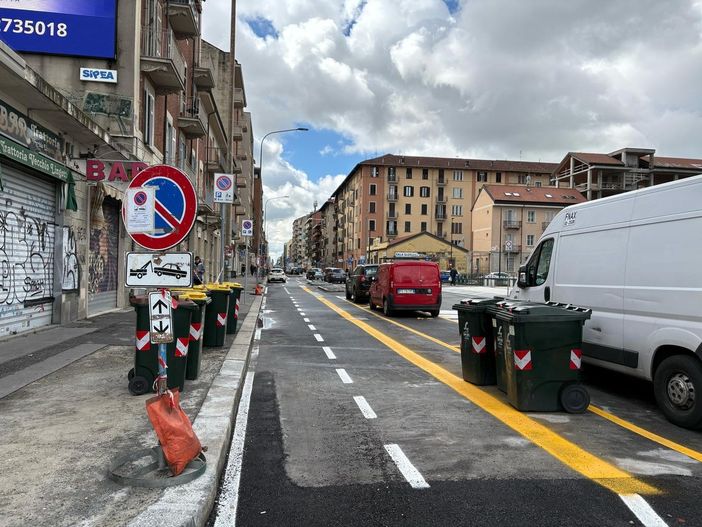 La ciclabile di via Nizza La ciclabile di via Nizza