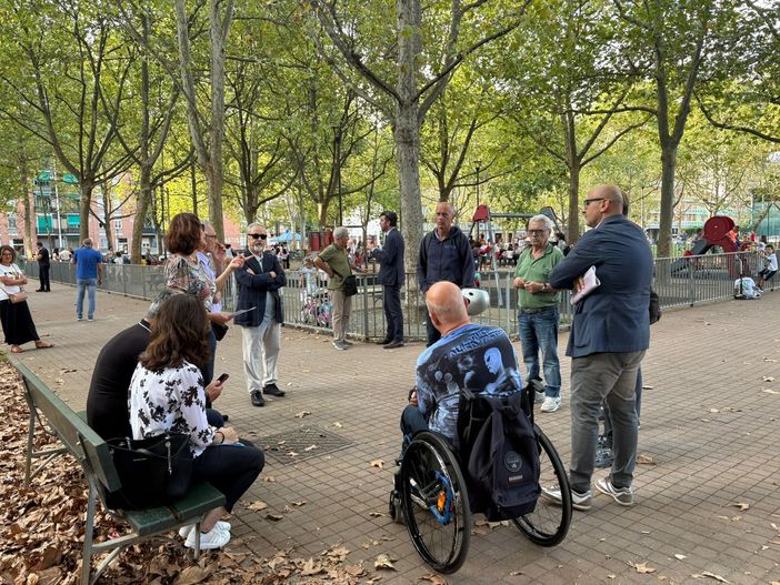 Il sopralluogo della 8 ai giardini