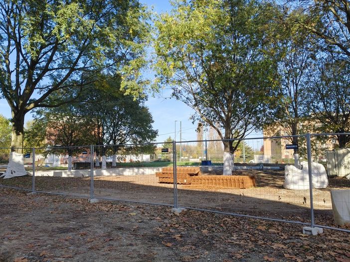 Lavori in corso in zona Falchera