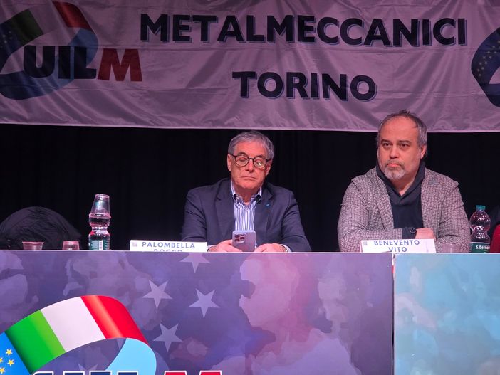 Il segretario generale di Uilm, Rocco Palombella a Torino