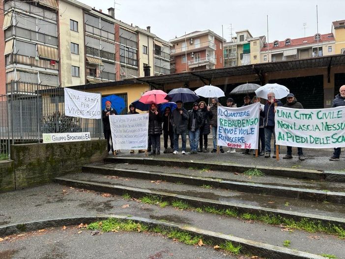 La manifestazione dei residenti