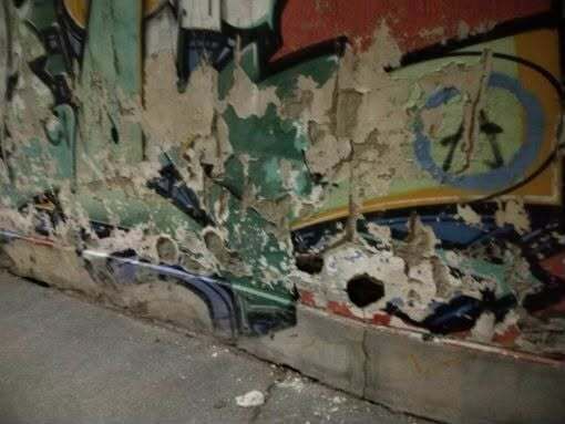 Le condizioni del muro della Tesoriera Le condizioni del muro della Tesoriera