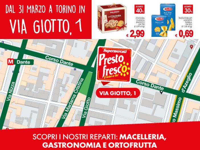 Prestofresco apre in via Giotto 1 Prestofresco apre in via Giotto 1