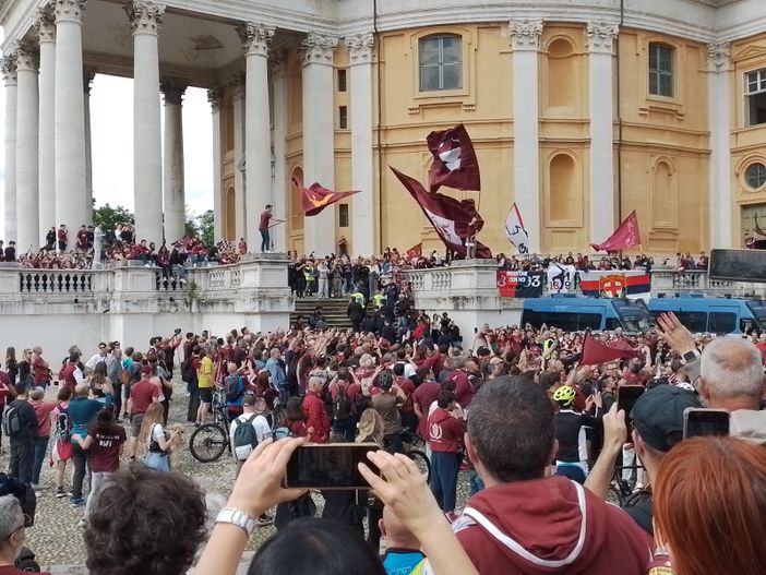 Una immagine di repertorio dell'ultimo 4 maggio a Superga Una immagine di repertorio dell'ultimo 4 maggio a Superga