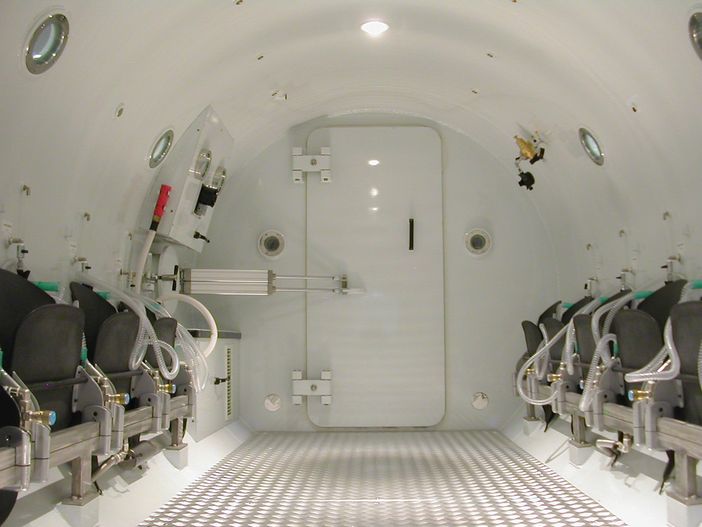 L'interno di una camera iperbarica