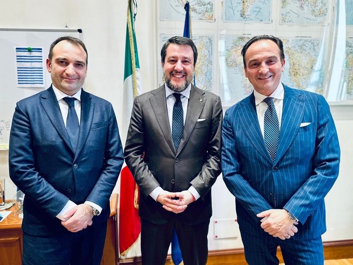 Alberto Cirio e Stefano Lo Russo con il ministro Matteo Salvini