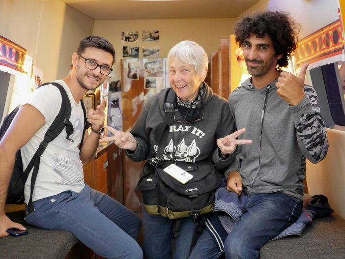 I registi Elis Karakaci e Alessandro Genitori con la street art photographer Martha Cooper I registi Elis Karakaci e Alessandro Genitori con la street art photographer Martha Cooper