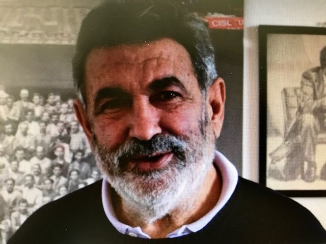 Camera ardente presso la Camera del Lavoro di Torino per Tonino Paparatto, segretario generale della Cgil di Alessandria