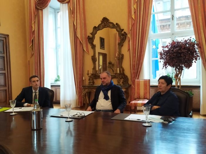 Il rettore Stefano Geuna, il direttore generale Andrea Silvestri e la pro rettrice Giulia Carluccio