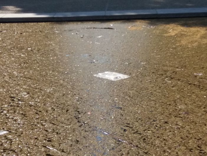 Una ruota e tanta plastica: l'Olimpico si specchia nei tristi laghetti di piazza d'Armi