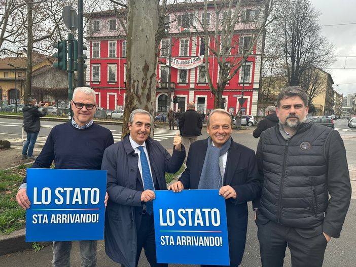 Da sx il Ministro Zangrillo, i senatori Gasparri e Rosso, il segretario cittadino Fontana Da sx il Ministro Zangrillo, i senatori Gasparri e Rosso, il segretario cittadino Fontana