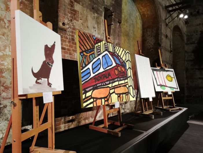 Alle OGR di Torino 4 opere realizzate da artisti con disabilità