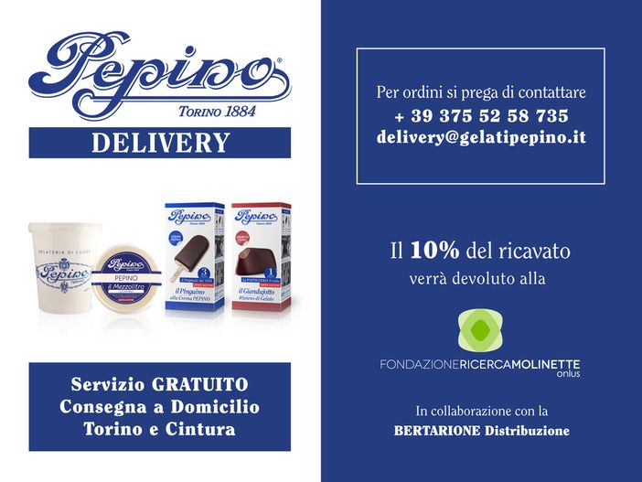 Gelati Pepino attiva il nuovo servizio Delivery a supporto degli ospedali di Torino
