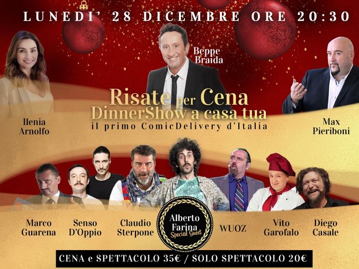 Pianezza: al via ‘Risate per cena’, il primo ‘comic delivery’ italiano