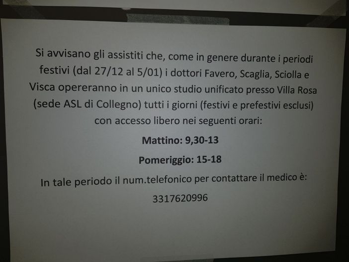 Collegno, caos e lamentele per il servizio pediatrico a Villa Rosa Collegno, caos e lamentele per il servizio pediatrico a Villa Rosa