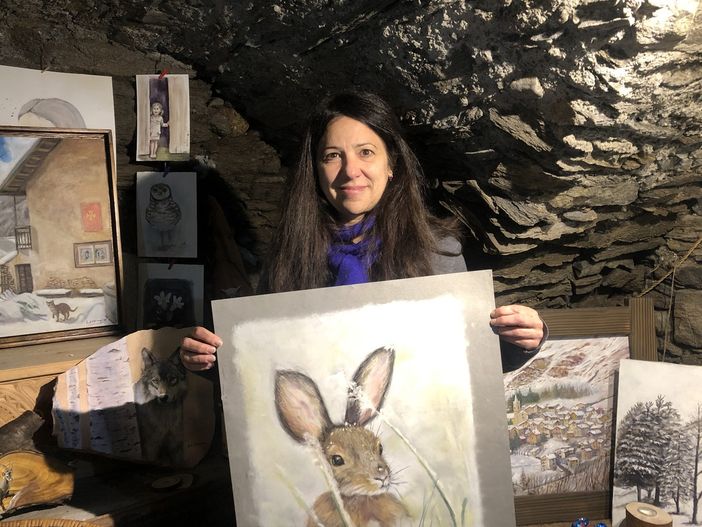 La &quot;scelta&quot; di Luisa Diaz Chamorro: da ingegnere ad artista con un atelier a Usseaux